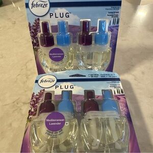 🔥 Four Febreze Plug dual Mediterranean Lavender Scented Oil Refills